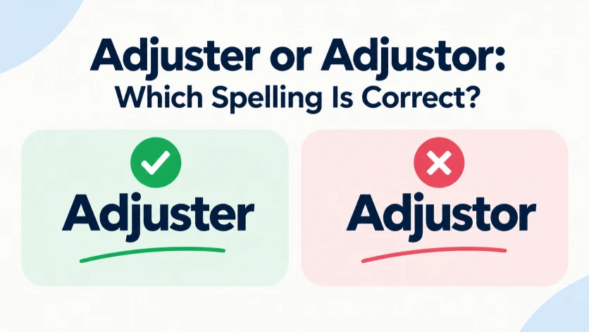 adjuster or adjustor