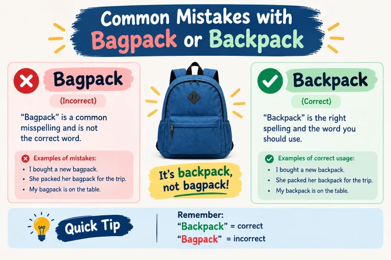 Common Mistakes with Bagpack or Backpack