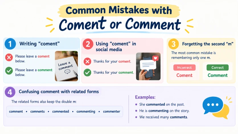 Common Mistakes with Coment or Comment