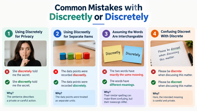 Common Mistakes with Discreetly or Discretely