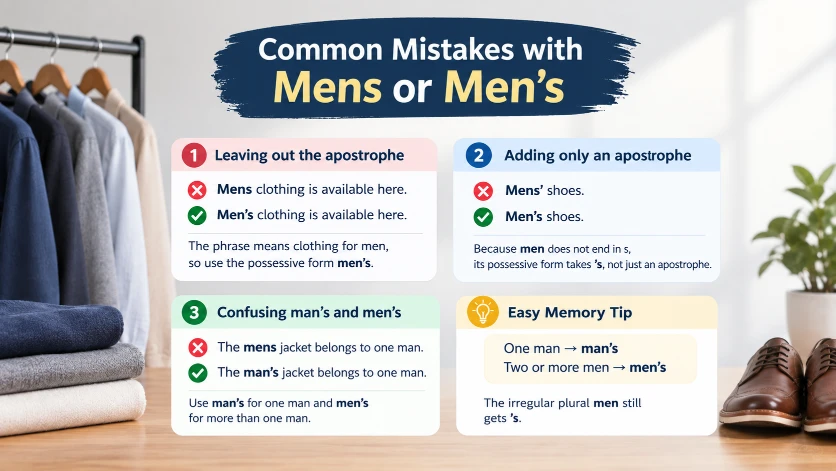 Common Mistakes with Mens or Men's
