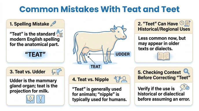 Common Mistakes With Teat and Teet