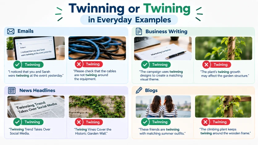 Twinning or Twining in Everyday Examples