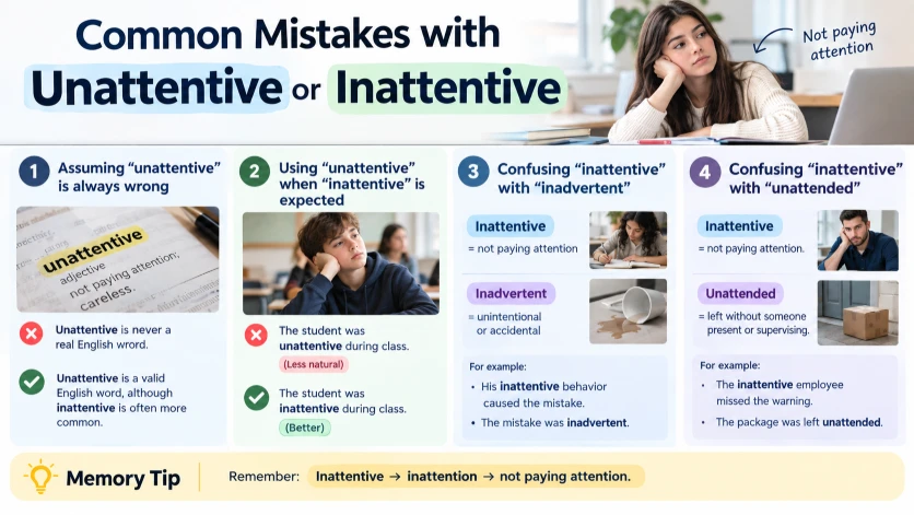 Common Mistakes with Unattentive or Inattentive