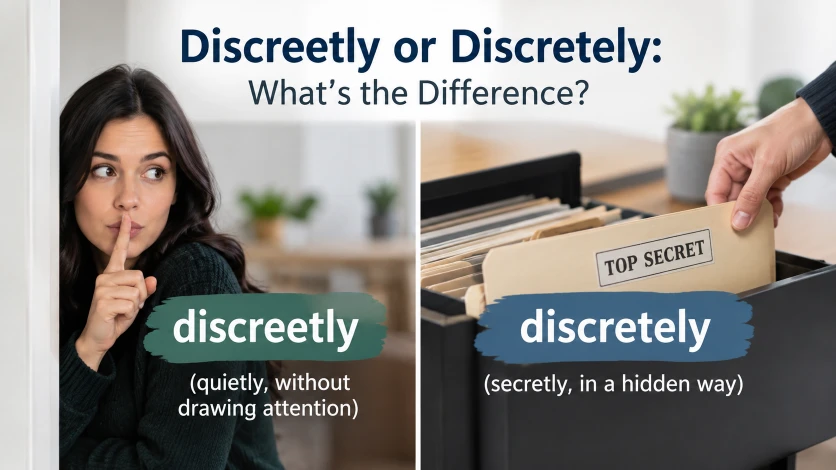 Discreetly or Discretely