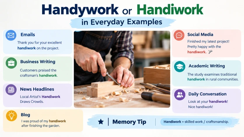 Handywork or Handiwork in Everyday Examples