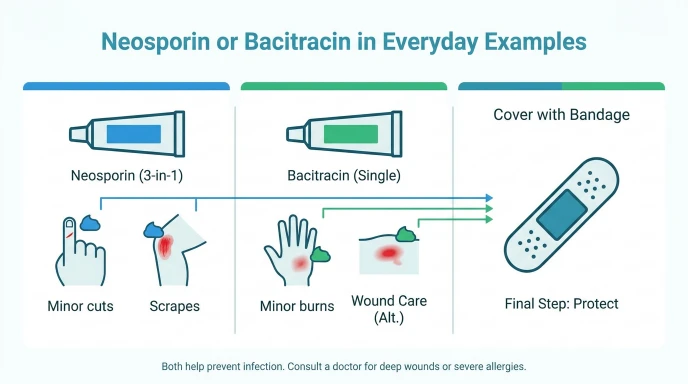 Neosporin or Bacitracin in Everyday Examples