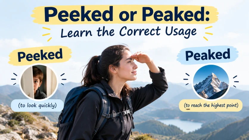 peeked or peaked