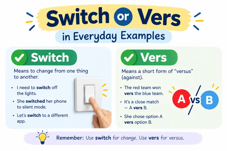 Switch or Vers in Everyday Examples