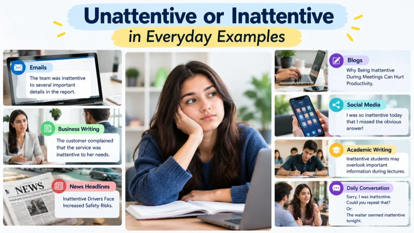 Unattentive or Inattentive in Everyday Examples