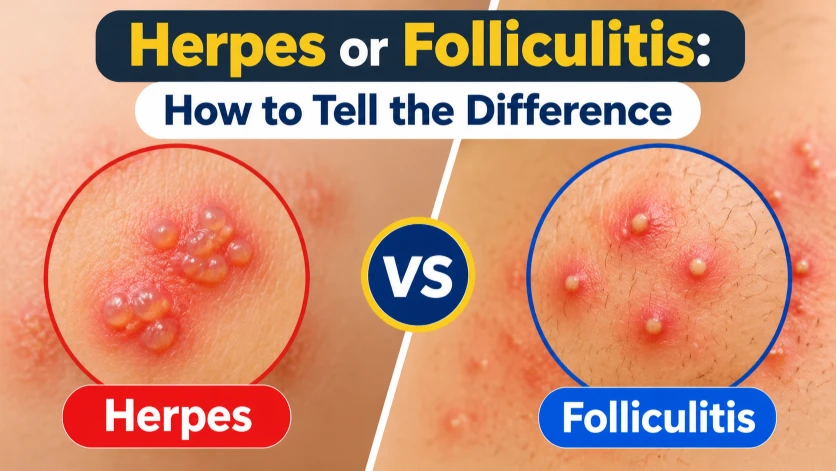 herpes or folliculitis
