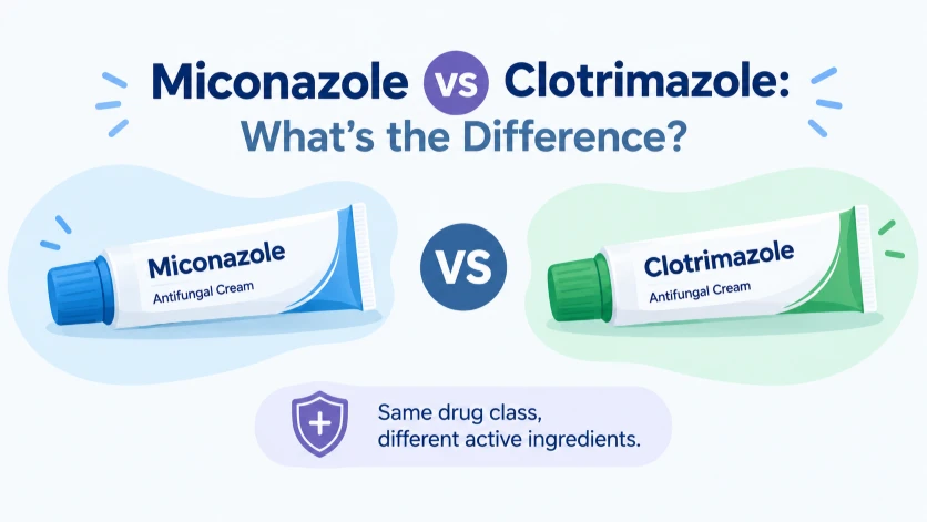 miconazole or clotrimazole